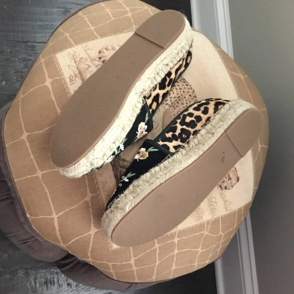 Johnny Was Black Floral Espadrilles (EUC)